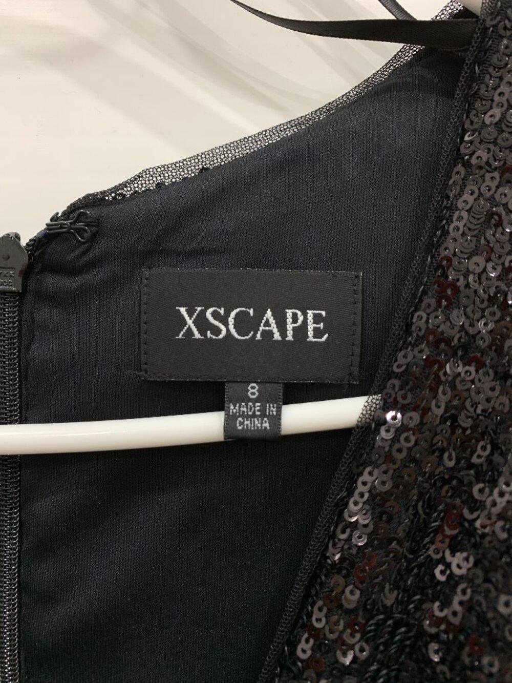 Xscape Long Sleeve Sequin Gown - Picture 12 of 13